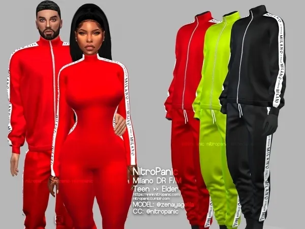 Alpha Milano DR (BOTTOM) Male Set by nitropanic - The Sims 4 Custom Content