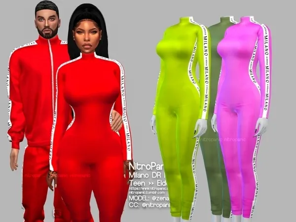 Alpha Milano DR Jumpsuit - The Sims 4 Custom Content