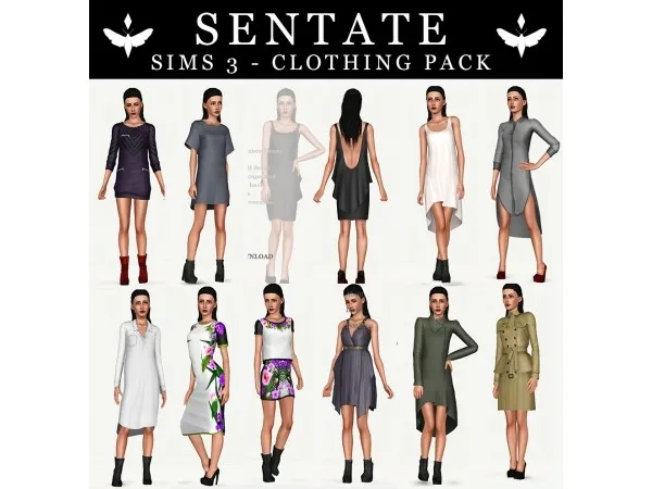 sentate SENTATE SIMS 3 CLOTHING PACK by simsfinds - The Sims 3 Custom Content
