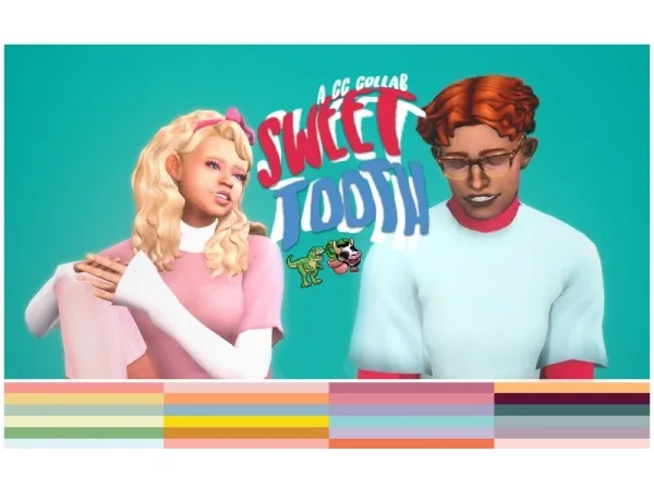 Mix Sweet tooth a collab with cowplant pizza by simsfinds - The Sims 4 Custom Content