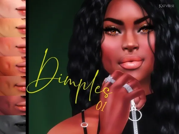Alpha Dimples 01 by katverse - The Sims 4 Custom Content