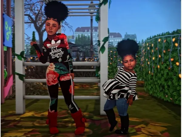 Alpha afrosimtricsimmer BeYouPeeps Erika Hair Kids Toddler Conversions by simsfinds - The Sims 4 Custom Content