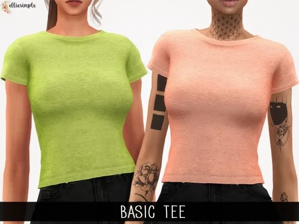 Alpha Elliesimple Basic Tee by elliesimple - The Sims 4 Custom Content