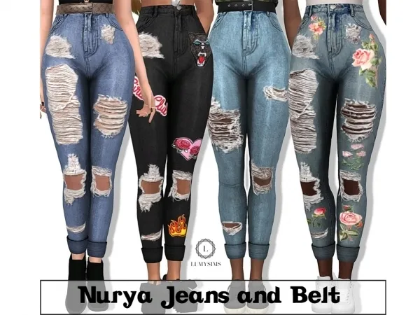 Alpha Nurya Jeans - The Sims 4 Custom Content