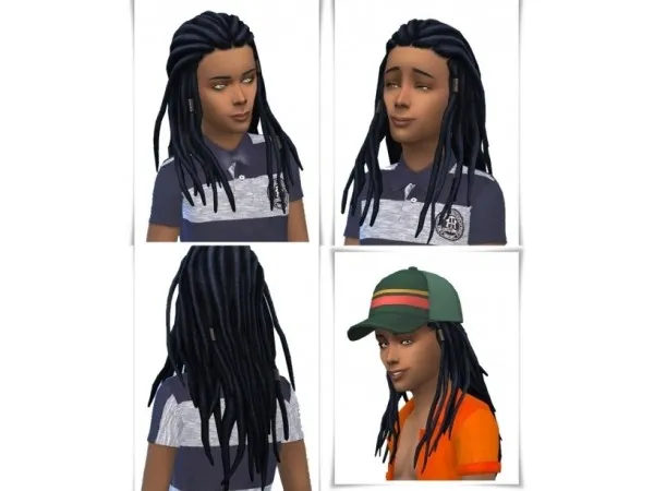 Maxis Match Kids DreadLocks by simsfinds - The Sims 4 Custom Content
