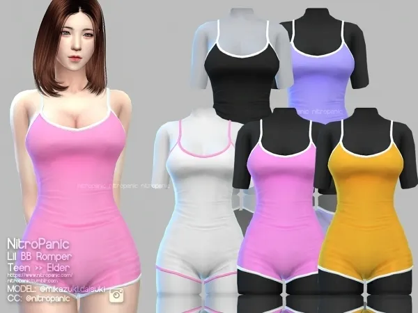 Alpha Lil BB Romper - The Sims 4 Custom Content