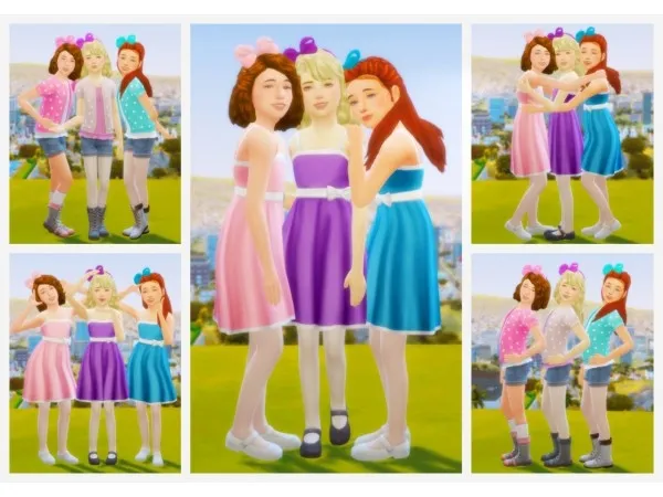 Alpha atashi77 3 Sims Poses for Kids by simsfinds - The Sims 4 Custom Content