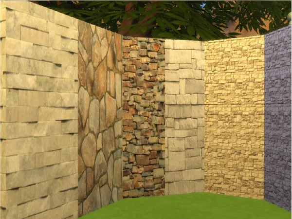 Alpha 5 Rock Wall Swatches by thesimsresource - The Sims 4 Custom Content