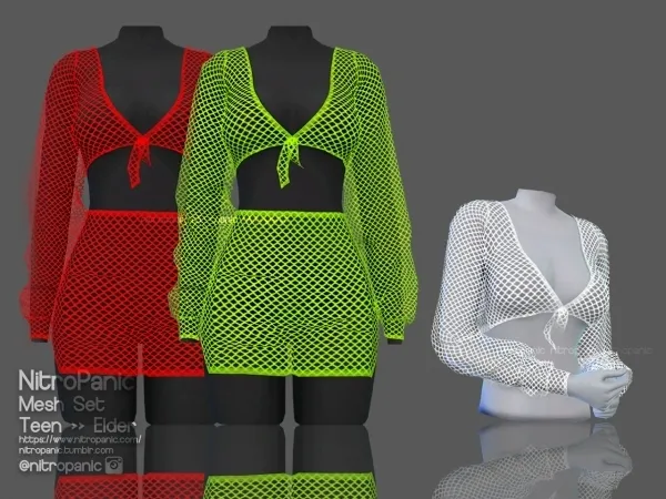 Alpha Mesh Set (TOP) by nitropanic - The Sims 4 Custom Content