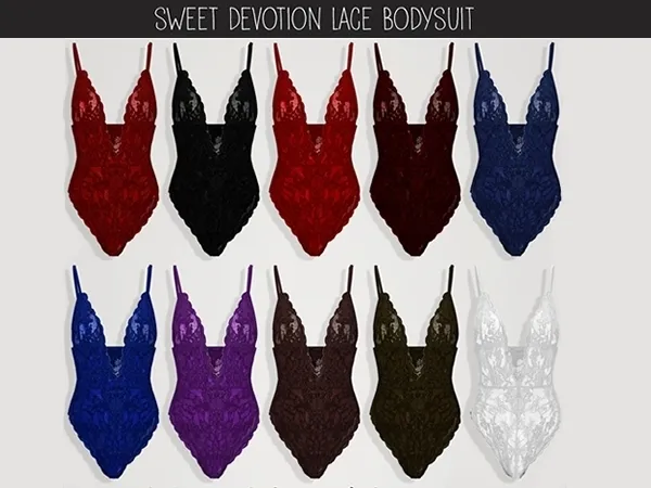 Alpha Elliesimple Sweet Devotion Lace Bodysuit by elliesimple - The Sims 4 Custom Content