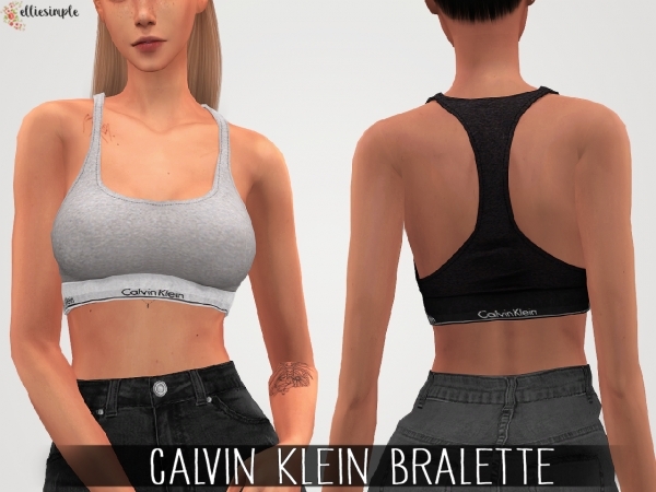 Elliesimple - Calvin Klein Bralette - The Sims 4 Download 
