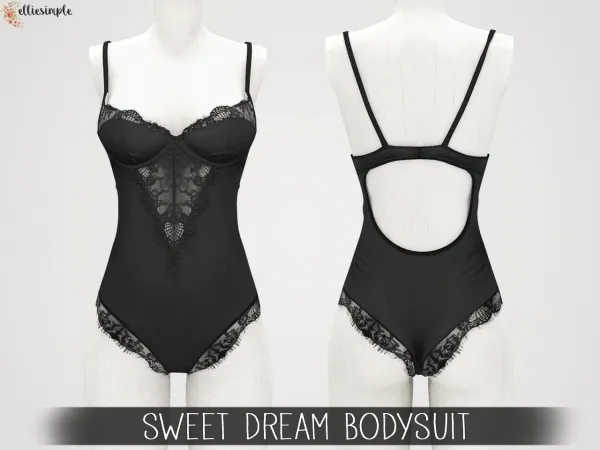 Alpha Elliesimple Sweet Dream Bodysuit by elliesimple - The Sims 4 Custom Content