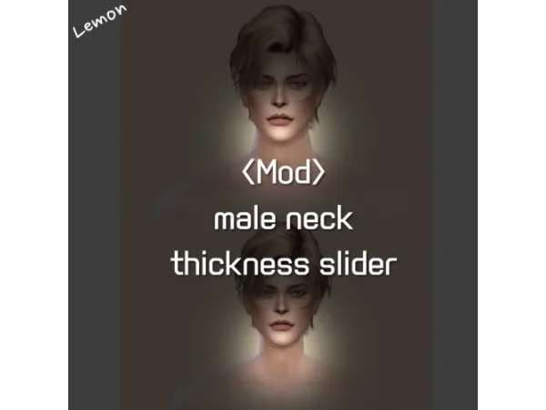 Maxis Match [Lemon] Mod_male neck thickness slider by simsfinds - The Sims 4 Custom Content