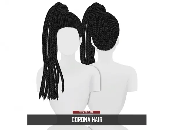 Alpha CORONA HAIR - The Sims 4 Custom Content