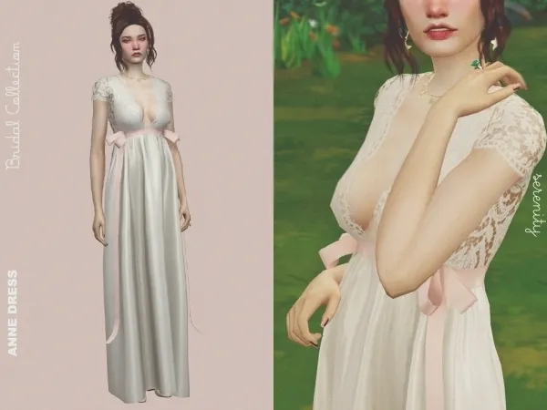 Alpha Anne Wedding Dress by serenity-cc - The Sims 4 Custom Content