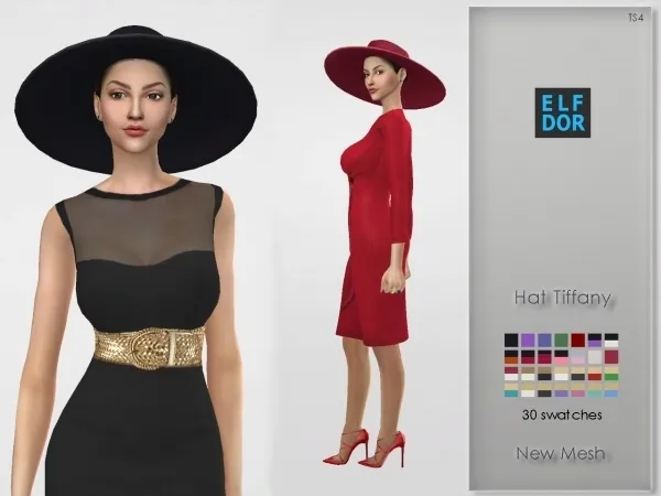Maxis Match Hat Tiffany by elfdor - The Sims 4 Custom Content