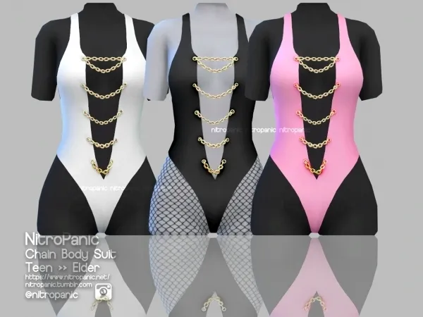 Alpha Chain Swimsuit by nitropanic - The Sims 4 Custom Content