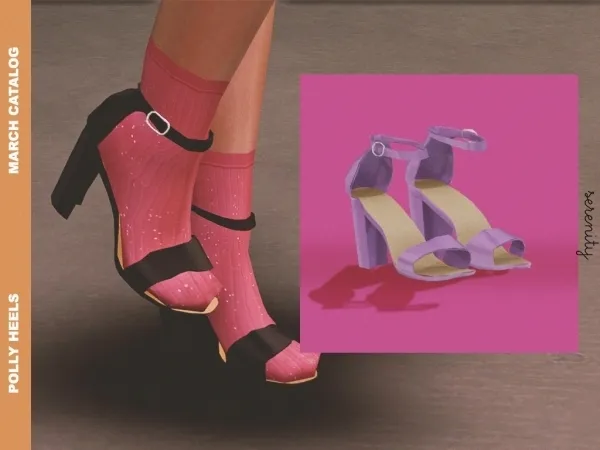 Alpha Polly Heels by serenity-cc - The Sims 4 Custom Content