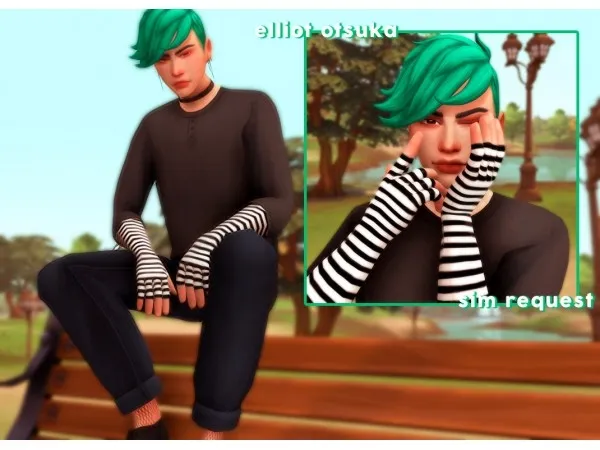 Maxis Match infinityonsims elliot otsuka clumsy loner unflirty by simsfinds - The Sims 4 Custom Content