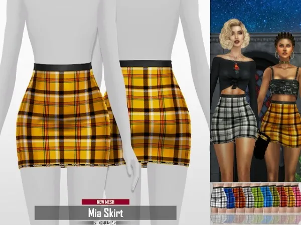 Alpha MIA SKIRT by ruchellsims - The Sims 4 Custom Content