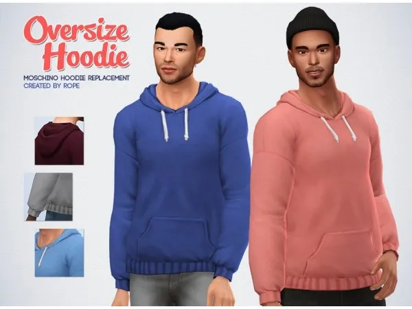 Maxis Match Oversize Hoodie by simsfinds - The Sims 4 Custom Content