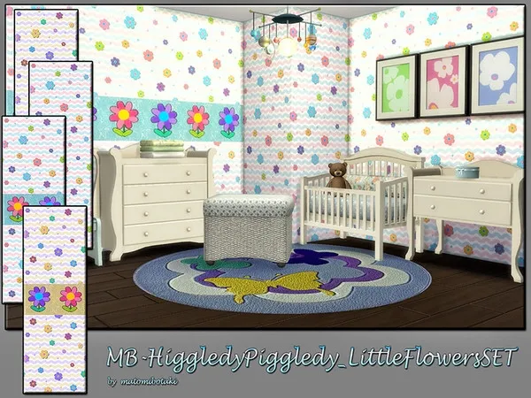 Alpha MB HiggledyPiggledy_LittleFlowersSET - The Sims 4 Custom Content
