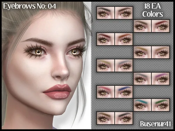 Alpha [Busenur41] Eyebrows N04 - The Sims 4 Custom Content
