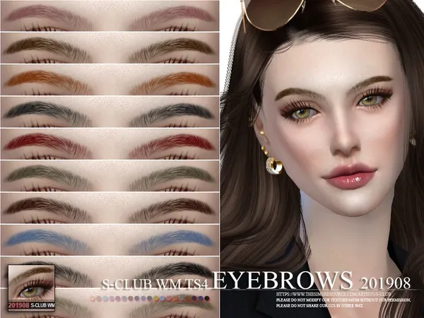 Alpha S Club WM Eyebrows 201908 - The Sims 4 Custom Content