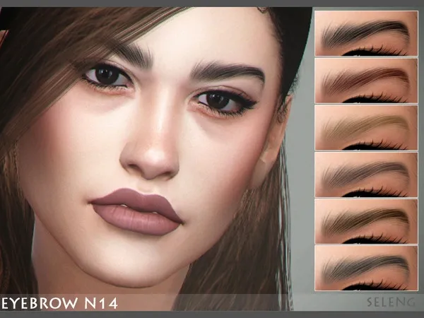 Alpha Eyebrow N14 - The Sims 4 Custom Content
