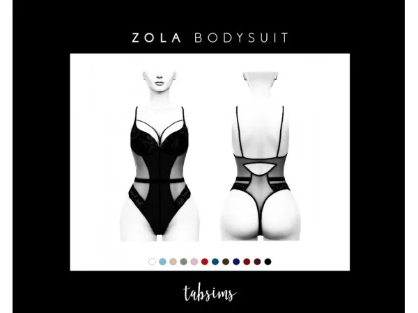 Alpha tabsims Zola Bodysuit by simsfinds - The Sims 4 Custom Content