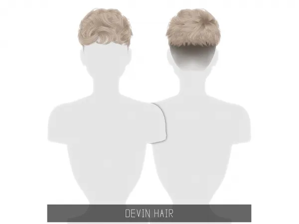 Alpha DEVIN HAIR by simsfinds - The Sims 4 Custom Content