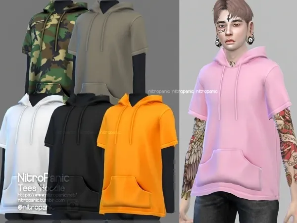 Alpha Tees Hoodie M by nitropanic - The Sims 4 Custom Content