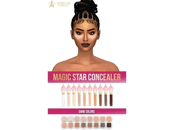 Alpha JEFFREE STAR MAGIC STAR CONCEALER (DARK COLORS) - The Sims 4 Custom Content