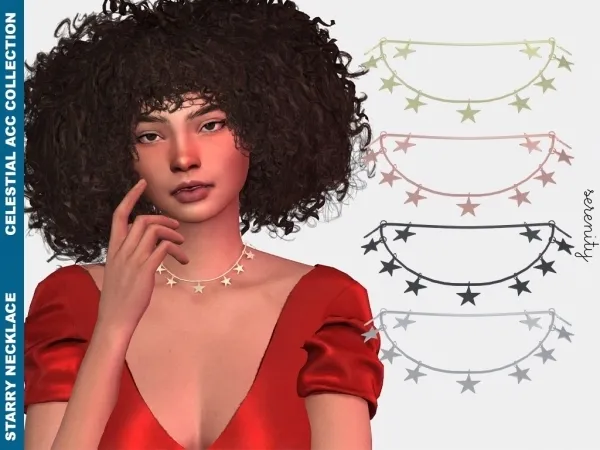 Alpha Starry Necklace by serenity-cc - The Sims 4 Custom Content