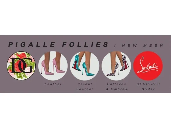Mix Christian Louboutin Pigalle Follies Pumps by simsfinds - The Sims 4 Custom Content