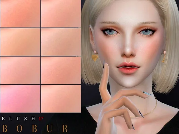 Alpha Bobur Blush 17 by bobur - The Sims 4 Custom Content