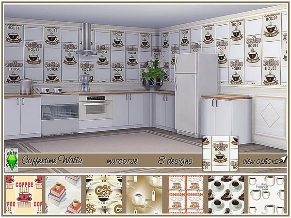 Alpha Coffeetime Walls_marcorse by thesimsresource - The Sims 4 Custom Content