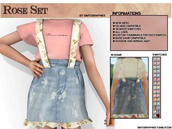 Alpha Rose Set by simtographies - The Sims 4 Custom Content