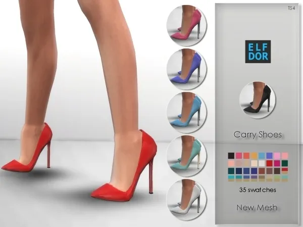 Mix Carry Shoes by elfdor - The Sims 4 Custom Content