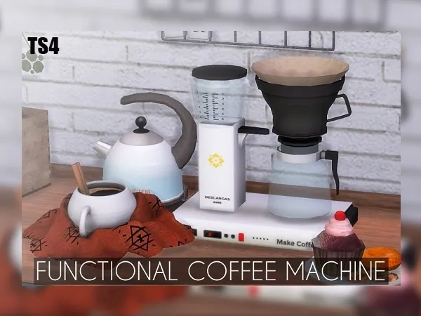Mix Functional Coffee Machine by descargassims - The Sims 4 Custom Content