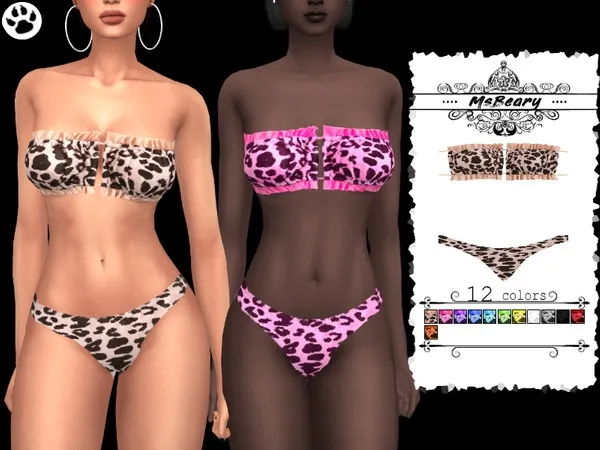 Alpha Leopard Swimsuit - The Sims 4 Custom Content