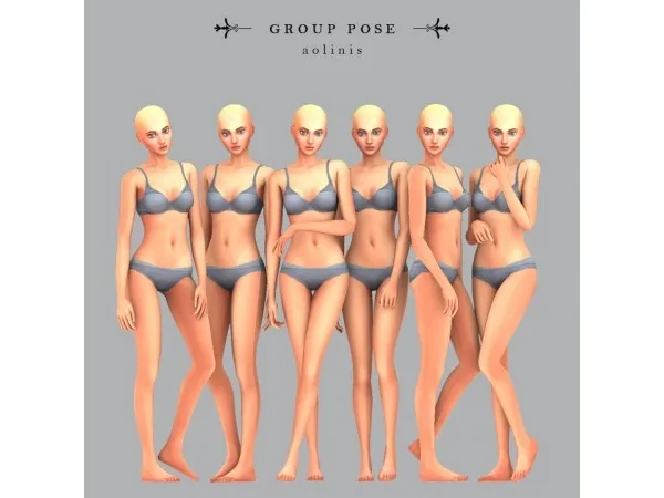 Maxis Match Group Pose 07 by simsfinds - The Sims 4 Custom Content