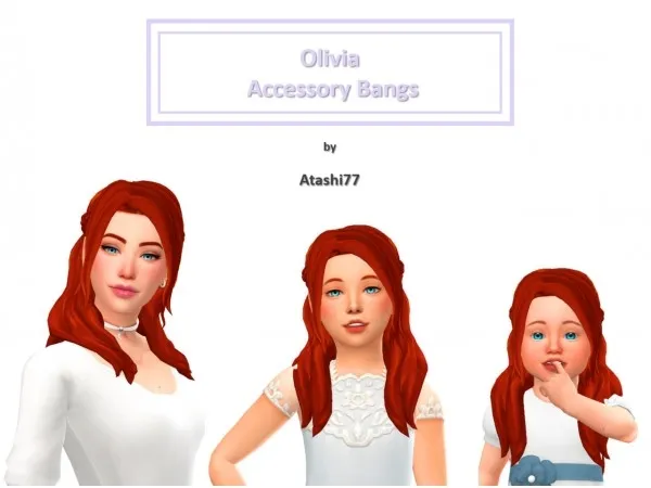 Maxis Match atashi77 Olivia Accessory Bangs by simsfinds - The Sims 4 Custom Content