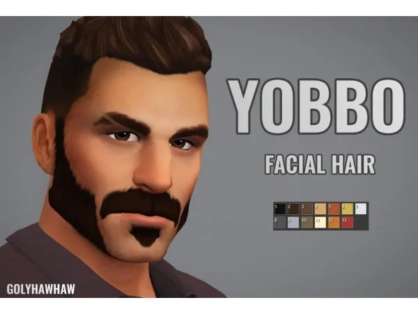 Maxis Match Chunky mutton moustache by simsfinds - The Sims 4 Custom Content
