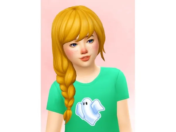 Maxis Match salttry SYDNIE BRAIDS V1 FOR KIDS by simsfinds - The Sims 4 Custom Content