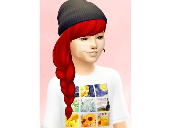 Maxis Match salttry SYDNIE BRAIDS V2 FOR KIDS by simsfinds - The Sims 4 Custom Content