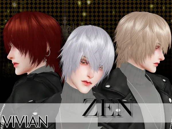 Alpha VivianDang Hair Zen by thesimsresource - The Sims 4 Custom Content