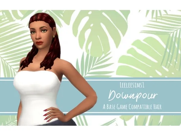 Maxis Match leeleesims1 Downpour A Base Game Compatible Hair by simsfinds - The Sims 4 Custom Content