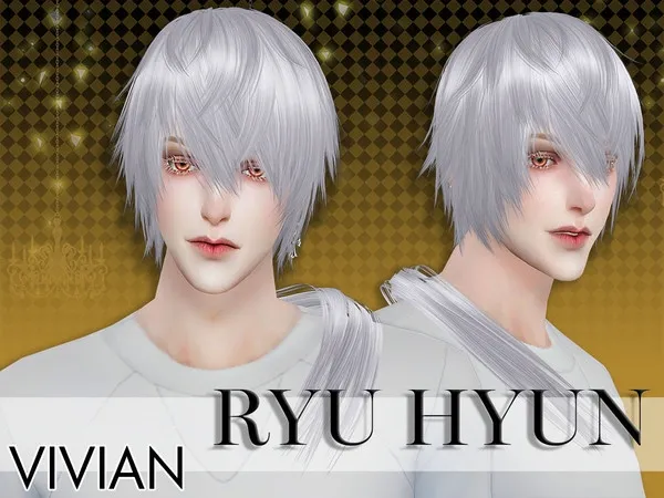 Alpha VivianDang Hair Ryu Hyun by thesimsresource - The Sims 4 Custom Content
