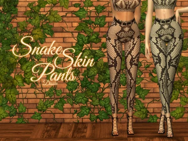 Alpha Snake Skin Pants by thesimsresource - The Sims 4 Custom Content